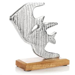 com-four® Premium Stand Fish - Pez Decorativo de Metal sobr…