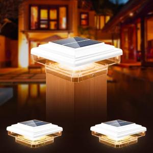 Lámparas de columna solar al aire libre, lámparas de tapa d…