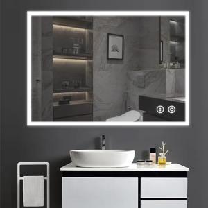 YOLEO Espejo de Baño con Luz LED Regulable en 3 Colores, Es…