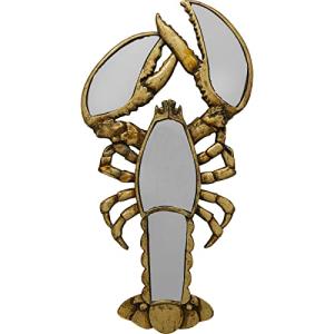 Kare Design Objeto Espejo Langosta, Oro, Estilo Marino, Acc…