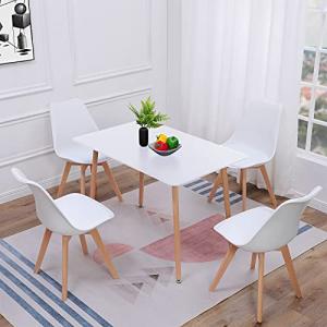 H.J WeDoo - Mesa de comedor con 4 sillas para comedor, coci…