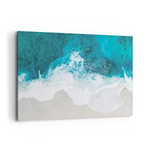 Cuadros Decoracion Salon Fotografía Aérea Playa Ola Lienzos…