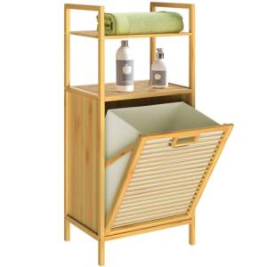 CASARIA® Estantería Baño con Cesto Integrado 36 L Extraíble…