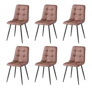 BenyLed Juego de 6 Silla de Comedor en Tela Técnica, Sillas…