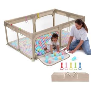 Dripex Parque Infantil Bebé, 120x180cm Corralito Bebé con B…