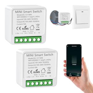 2PC Interruptor de Luz Inteligente WIFI, Interruptor Inteli…