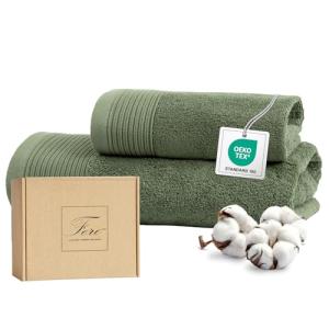 Ferò Juego de Toallas de Lujo de 2 Piezas 100% Algodón Prem…