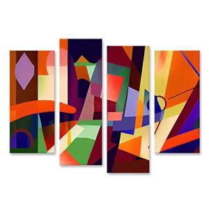 islandburner Cuadro sobre Lienzo Colorido Abstracto Formas…