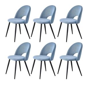 BenyLed Juego de 6 Sillas de Comedor de Terciopelo Matty, S…