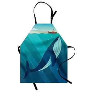 ABAKUHAUS Oceano Delantal de Cocina, Marinero Ballena con L…