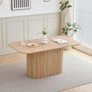 GrandCA HOME Mesa de Comedor Rectangular con Esquinas Redon…