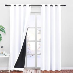 PONY DANCE Cortinas Opacas Blancas 2 Piezas 140x245 CM Cort…