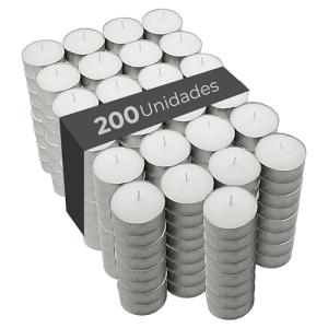 COM-FORT HOUSE | Velas de te Blancas | Pack velas de 200 Un…