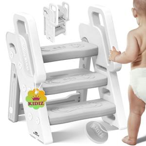 KIDIZ® Taburete para niños Escalera Plegable con 3 peldaños…
