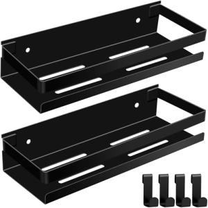 MUUKAIII Estanteria Baño Negro 2 Piezas Estanteria Ducha Ac…
