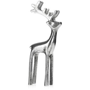 com-four® Escultura de Reno Figura Decorativa de Aluminio -…