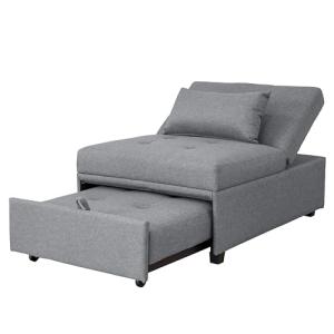 GARDENIA Sillón puf Cama Individual de Tela con cojín a Jue…