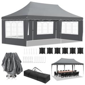 Carpa Plegable 3x6 M, Cenadores para Jardin 290-300-310 cm…