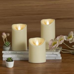Abrief Velas LED para exteriores con función de temporizado…