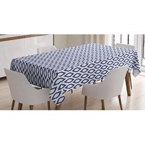 ABAKUHAUS Ikat Mantele, Ornamento Azul del Este, Estampado…