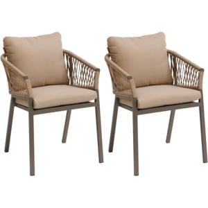 Hespéride - Conjunto de 2 sillones de jardín oriengo Miel y…