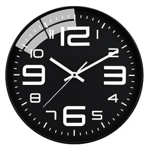 Plumeet Reloj de Pared Silencioso, Reloj de Cuarzo sin Tic-…