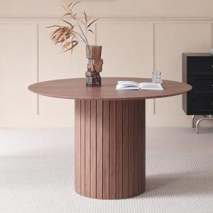 BenyLed Mesa de Comedor Redonda de 120cm para 4-6 Personas;…