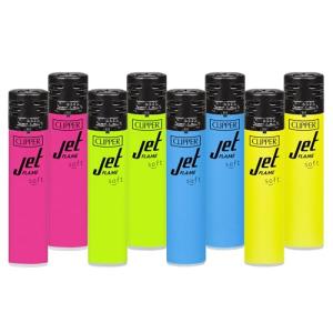 Clipper - Juego de 8 Mecheros Jet Flame Recargables en Colo…