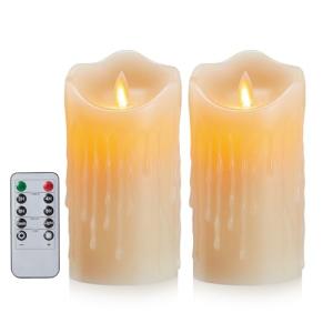 FiiMoo LED Velas, Pack de 2, Velas LED Efecto Llama, Velas…