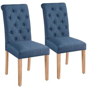 Yaheetech Juego de 2 Sillas de Comedor Silla Acolchada con…