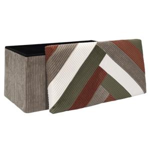 HOME DECO FACTORY, HD0551, baúl Plegable Patchwork Cotele M…