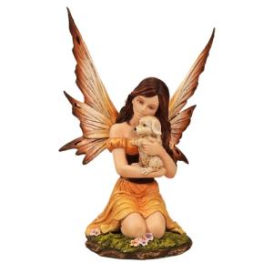 BY SIGRIS Origen Home Decor Hada con Perro Fantasia | Figur…
