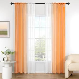MIULEE Cortinas Translúcida Visillo Suave Poliéster Cortina…