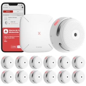 X-Sense Detector de Humo Wi-FI, Kit de Seguridad para el Ho…