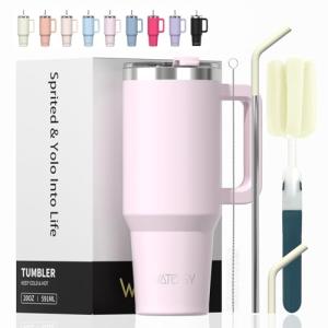 WATERSY 591 ml Vaso Termico con Pajita, Taza Termica de Ace…