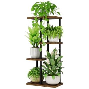 Bamworld Soporte para Plantas de Interior de 4 Niveles, Sop…