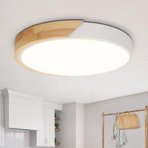 Kimjo Plafon LED Techo Madera 24W Blanco Neutro - Lámpara d…