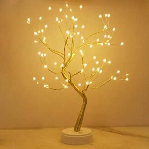 Kinamy Arbol LED Decorativo, Lámpara de Mesita de Decoració…