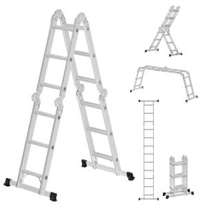 SONGMICS Escalera, Escalera Multiusos, Escalera de Tijera,…
