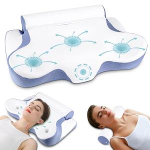 TopEsct Almohada Cervical,2 en 1 Espuma Viscoelástica Almoh…