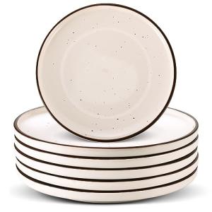 Platos Ceramica y Porcelana - Juego de 6 Platos Planos de C…