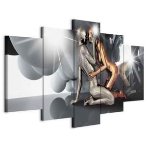 Cuadros B&D XXL - Cuadro en Lienzo Persona 200x100 cm 5 pie…