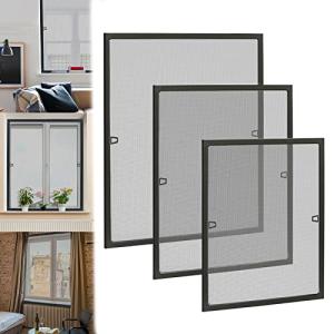 LZQ Mosquitera para ventana con marco de aluminio, sin aguj…