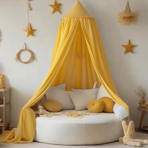 Ginkago Dosel para habitación de los niños, dosel de cama g…
