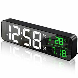 MOSUO Reloj Despertador Digital, Reloj de Pared con Tempera…