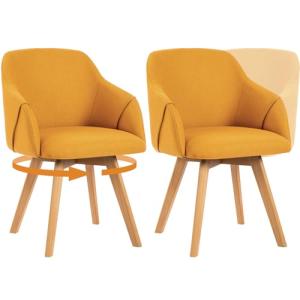 Bekrvio Juego de 2 sillas de comedor giratorias 360°, silla…