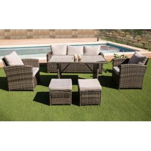 S & S Saldos y Stocks Sofa   Mesa   2 Sillones  2 pufs de R…