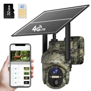 LEMNOI Camara Vigilancia 4G Exterior Solar con Tarjeta SIM…