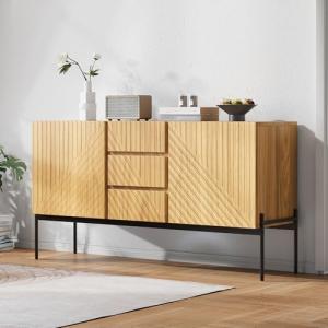 Aparador con 2 puertas y 3 cajones, patas de metal, mueble…