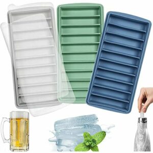 LessMo Paquete de 3 bandejas para cubitos de hielo, reutili…